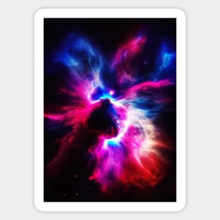Vibrant Nebula Mirage Sticker